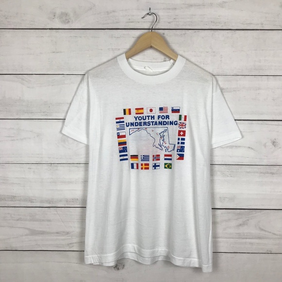Vintage Tops - Vintage 1980s Youth For Understanding T-Shirt